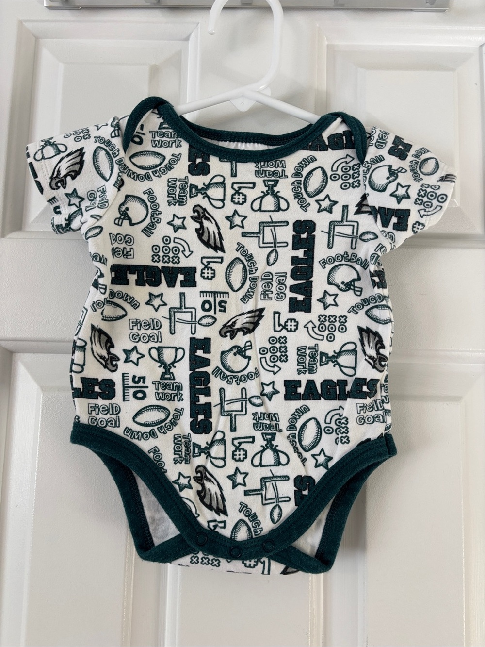 Infant NFL Philadelphia Eagles Football Print One-Piece Bodysuit
